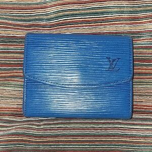 Louis Vuitton Vibrant Blue Epi Leather Coin & Card Holder